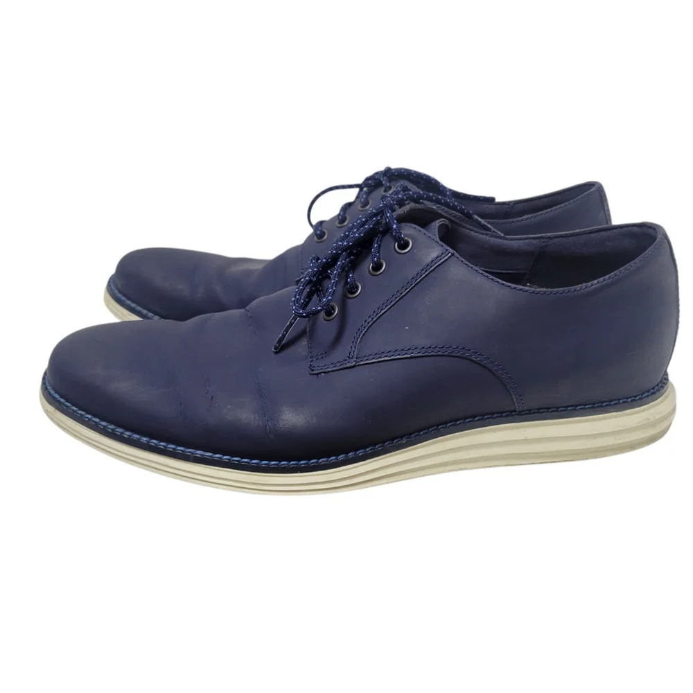 Cole Haan Men's Oxford Blue Ivory Casual Lace-Up Shoes C27998 Size 10M